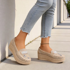 Pantofi Loafer Perforați cu Strasuri, Stil Luxury