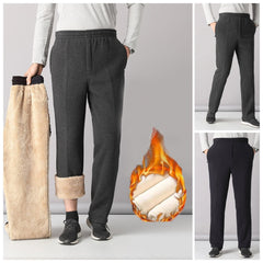 ❄️【Partenerul tău de iarnă】⛄ Pantaloni casual groși din lână pentru bărbați