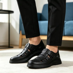 Pantofi de Vară din Piele Naturală pentru Bărbați – Respirabilitate Maximă și Mers Fără Oboseală! 👞🌬️