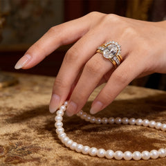 💍💎【Patru în Unu】Inel Deschis cu Zirconii Incastrate și Suprapuse 💎💍